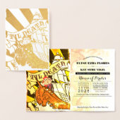Pirate Wedding Gold Foil Passport Folie Kaart (Display)