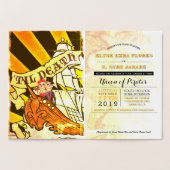 Pirate Wedding Gold Foil Passport Folie Kaarten (Binnen)