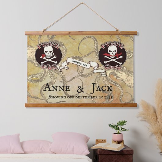 Pirate Wedding Hangend Wandkleed (Slaapkamer)