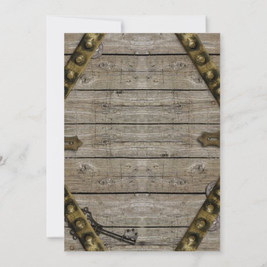 Pirate Wedding Invitation Custom Danielle Kaart (Achterkant)