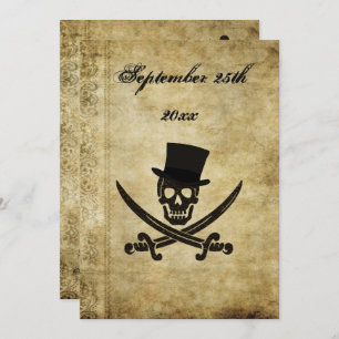 Pirate Wedding Invtation Kaart