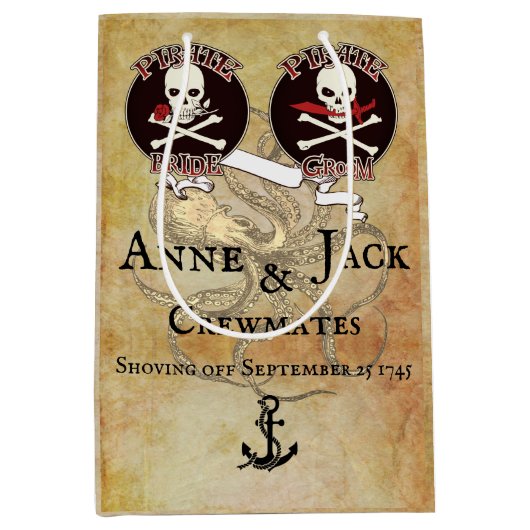Pirate Wedding Medium Cadeauzakje (Voorkant)