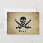 Pirate Wedding RSVP-reactiekaart RSVP Kaartje (Voorkant)