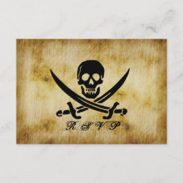 Pirate Wedding RSVP-reactiekaart RSVP Kaartje