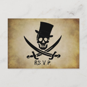 Pirate Wedding RSVP-reactiekaart RSVP Kaartje