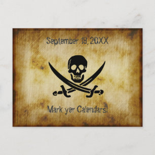 Pirate Wedding Save the Date Briefkaart