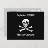 Pirate Wedding Save the Date Briefkaart (Voorkant / Achterkant)