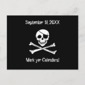 Pirate Wedding Save the Date Briefkaart (Voorkant)