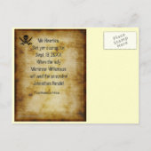 Pirate Wedding Save the Date Briefkaart (Achterkant)