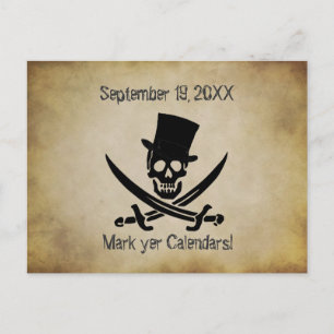 Pirate Wedding Save the Date Briefkaart
