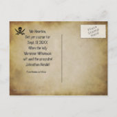 Pirate Wedding Save the Date Briefkaart (Achterkant)