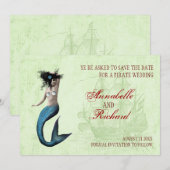 Pirate Wedding Save the Date Cards (Voorkant / Achterkant)