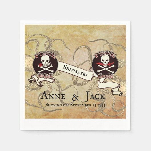Pirate Wedding Servet (Voorkant)