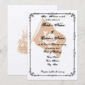 Pirate Wedding Uitnodiging (Voorkant / Achterkant)