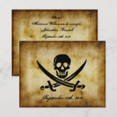 Pirate Wedding Uitnodiging (Voorkant / Achterkant)