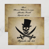 Pirate Wedding Uitnodiging (Voorkant / Achterkant)