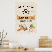 Pirate welkomstteken, piratenpartij poster (Keuken)