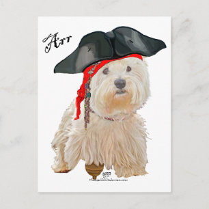 Pirate Westie Briefkaart