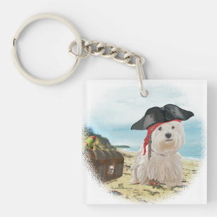 Pirate Westie Sleutelhanger