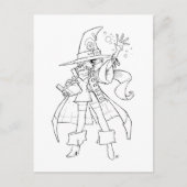 Pirate Witch Briefkaart (Voorkant)
