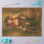 Pirate with Barrel | Caribbean Nautical Decoupage  Tissuepapier (Craft)