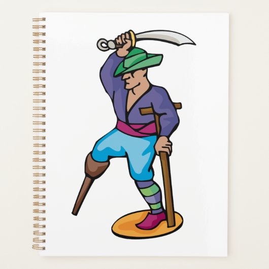 Pirate with Peg Leg and Sword Planner (Voorkant)