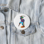 Pirate with Peg Leg and Sword Ronde Button 7,6 Cm