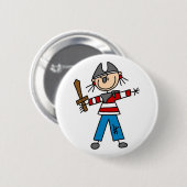 Pirate with Sword Button (Voorkant /achterkant)
