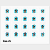 Pirate with Water Name Tag Stickers (Vel)
