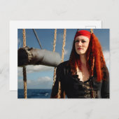 Pirate Woman Briefkaart (Voorkant / Achterkant)