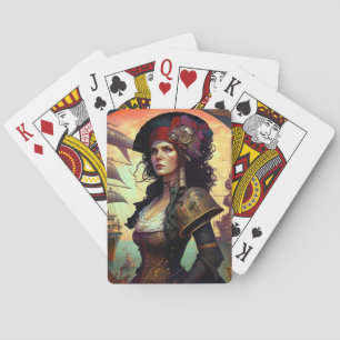 Pirate Woman Fantasy Art Pokerkaarten