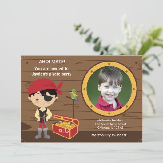 Pirate ze kaart (Staand voorkant)