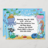 Pirate Zee Creatination Invitation Kaart (Voorkant / Achterkant)