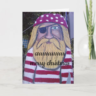 "PIRATE" ZEGT "VROLIJK KERSTFEEST" OP ZIJN MANIER FEESTDAGEN KAART