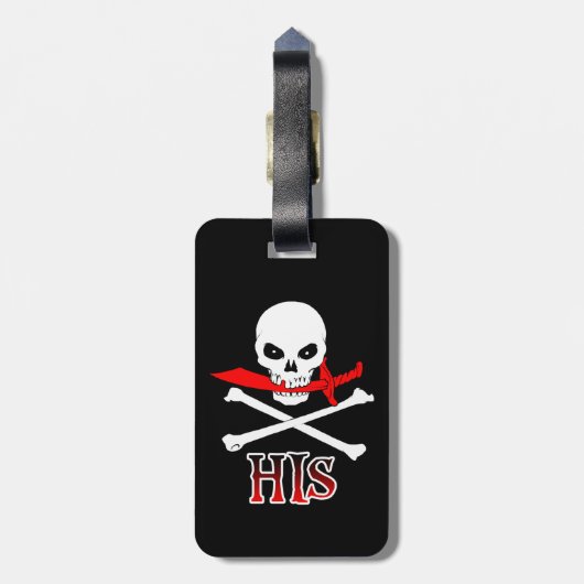 Pirate Zijne Bagagelabel (Achterkant verticaal)