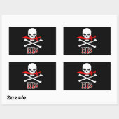 Pirate Zijne Rechthoekige Sticker (Vel)
