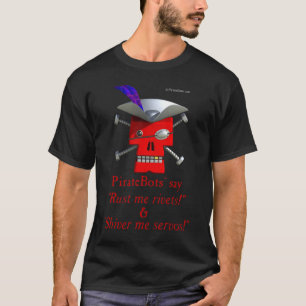 PirateBots — uniek ontwerp van een 3D-robotrobot T-shirt