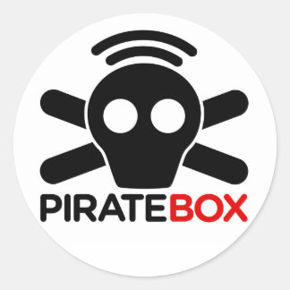 PirateBox Logo Ronde Sticker