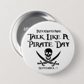 PirateDayButton Ronde Button 7,6 Cm (Voorkant /achterkant)