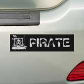 piratehack, PIRATE Bumpersticker (Op auto)