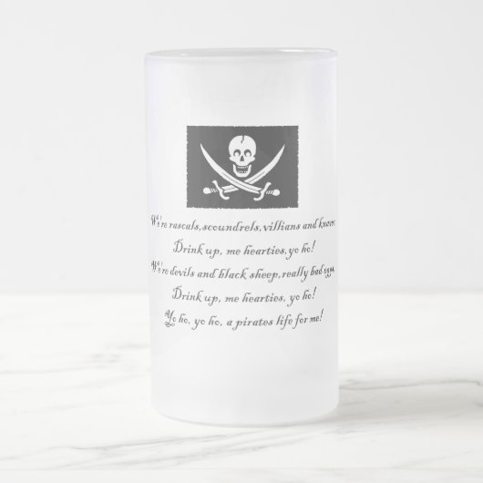 PirateLife,GlassMug Matglas Bierpul (Center)