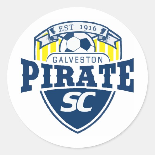 piratelogo2 ronde sticker (Voorkant)