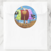 piraten ahoy cadeautjes ronde sticker (Tas)