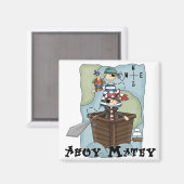 Piraten Ahoy Tshirts en geschenken Magneet (Voorkant / Achterkant)