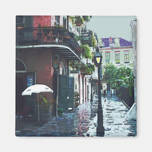 Piraten Alley in de regen Magneet (Voorkant)