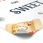 Piraten Baby shower baby's zijn lief Poster (Hoek)