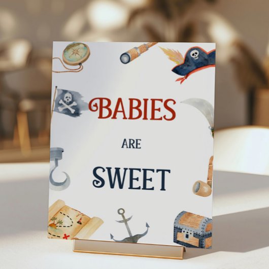 Piraten Baby shower baby's zijn lief Poster