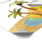 Piraten Baby shower Drinken Teken Poster (Hoek)