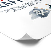 Piraten Baby shower Luier Raffle Sign Poster (Hoek)