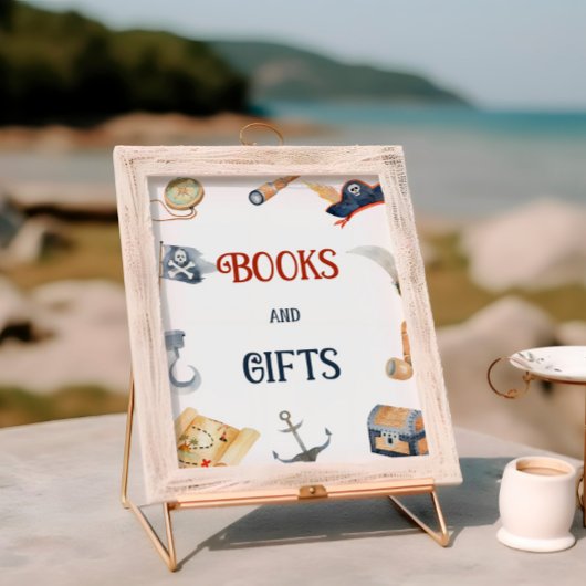 Piraten Baby showers boeken en geschenken teken Poster